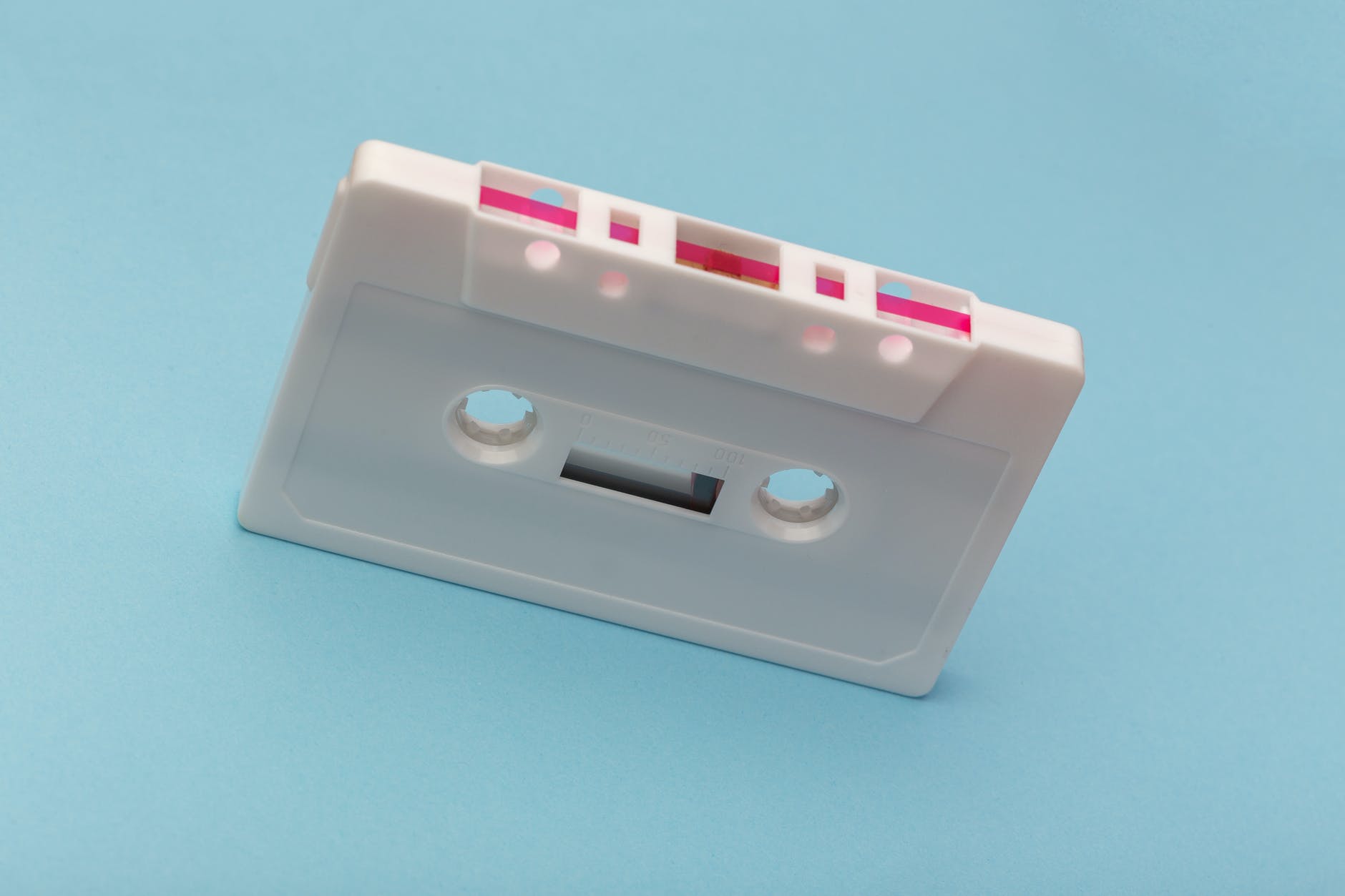 white cassette tape